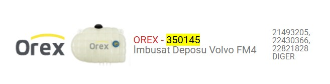 IMBUSAT DEPOSU VOLVO FM  21493205-22430366-22821828